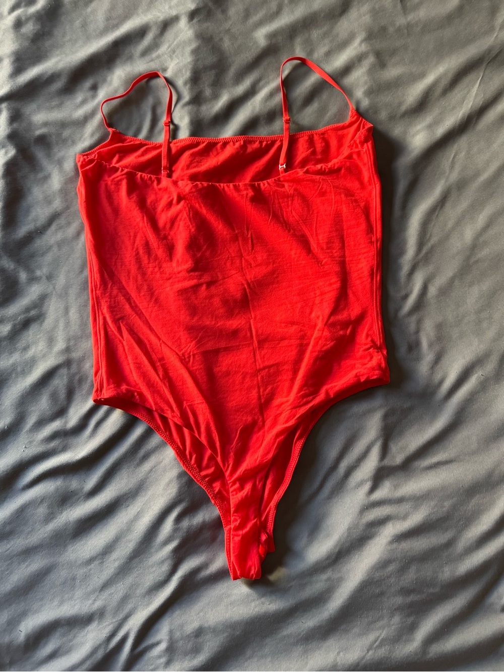 SKIMS Bright Red Spaghetti Strap Bodysuit - Picture 2 of 3
